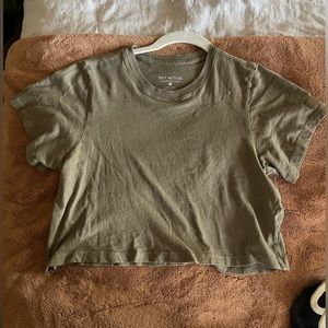 set active baby tee medium color “olive”